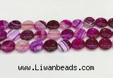 CAA4606 15.5 inches 16mm flat round banded agate beads wholesale