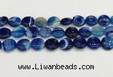 CAA4609 15.5 inches 16mm flat round banded agate beads wholesale