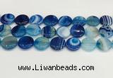 CAA4625 15.5 inches 20mm flat round banded agate beads wholesale