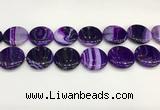 CAA4629 15.5 inches 25mm flat round banded agate beads wholesale