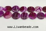 CAA4638 15.5 inches 30mm flat round banded agate beads wholesale