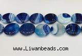 CAA4641 15.5 inches 30mm flat round banded agate beads wholesale