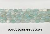 CAA4649 15.5 inches 10*14mm oval banded agate beads wholesale