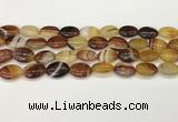 CAA4653 15.5 inches 12*16mm oval banded agate beads wholesale