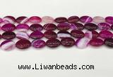 CAA4655 15.5 inches 12*16mm oval banded agate beads wholesale