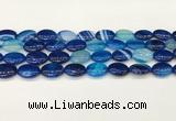 CAA4658 15.5 inches 12*16mm oval banded agate beads wholesale