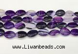 CAA4662 15.5 inches 13*18mm oval banded agate beads wholesale