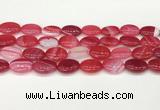 CAA4664 15.5 inches 13*18mm oval banded agate beads wholesale