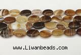 CAA4669 15.5 inches 15*20mm oval banded agate beads wholesale