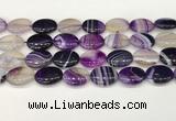 CAA4670 15.5 inches 15*20mm oval banded agate beads wholesale