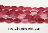 CAA4672 15.5 inches 15*20mm oval banded agate beads wholesale