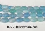 CAA4673 15.5 inches 15*20mm oval banded agate beads wholesale