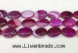 CAA4679 15.5 inches 18*25mm oval banded agate beads wholesale