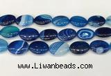 CAA4682 15.5 inches 18*25mm oval banded agate beads wholesale