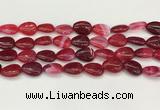 CAA4697 15.5 inches 12*16mm flat teardrop banded agate beads wholesale