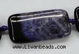 CAA470 15.5 inches 20*40mm rectangle agate druzy geode beads