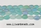 CAA4706 15.5 inches 13*18mm flat teardrop banded agate beads wholesale