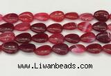 CAA4713 15.5 inches 15*20mm flat teardrop banded agate beads wholesale