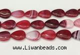 CAA4721 15.5 inches 18*25mm flat teardrop banded agate beads wholesale