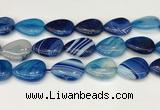 CAA4723 15.5 inches 18*25mm flat teardrop banded agate beads wholesale