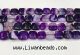 CAA4735 15.5 inches 12*12mm square banded agate beads wholesale