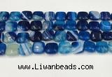 CAA4739 15.5 inches 12*12mm square banded agate beads wholesale