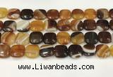 CAA4741 15.5 inches 14*14mm square banded agate beads wholesale