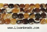 CAA4749 15.5 inches 16*16mm square banded agate beads wholesale