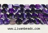 CAA4750 15.5 inches 16*16mm square banded agate beads wholesale