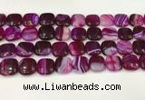 CAA4751 15.5 inches 16*16mm square banded agate beads wholesale