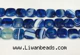 CAA4762 15.5 inches 18*18mm square banded agate beads wholesale