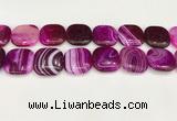 CAA4775 15.5 inches 25*25mm square banded agate beads wholesale