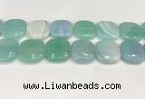 CAA4777 15.5 inches 25*25mm square banded agate beads wholesale