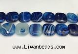 CAA4778 15.5 inches 25*25mm square banded agate beads wholesale