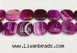 CAA4783 15.5 inches 30*30mm square banded agate beads wholesale