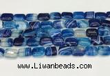 CAA4794 15.5 inches 10*14mm rectangle banded agate beads wholesale