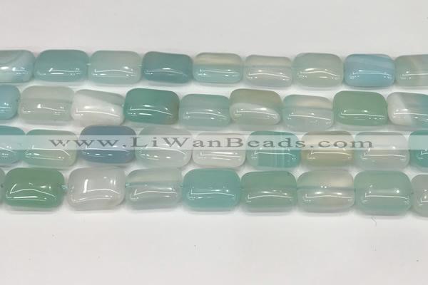 CAA4801 15.5 inches 12*16mm rectangle banded agate beads wholesale