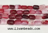 CAA4808 15.5 inches 13*18mm rectangle banded agate beads wholesale