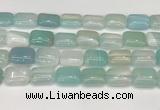 CAA4817 15.5 inches 15*20mm rectangle banded agate beads wholesale