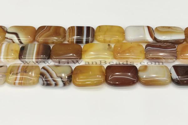 CAA4821 15.5 inches 18*25mm rectangle banded agate beads wholesale