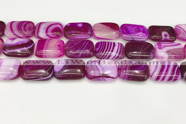 CAA4823 15.5 inches 18*25mm rectangle banded agate beads wholesale