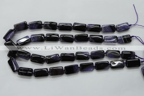 CAA483 15.5 inches 12*20mm rectangle agate druzy geode beads