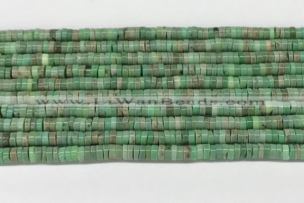 CAA4850 15.5 inches 2*4mm heishi grass agate beads wholesale