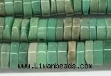 CAA4851 15.5 inches 2*5mm heishi grass agate beads wholesale