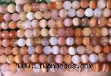 CAA4855 15.5 inches 6mm faceted round botswana agate beads