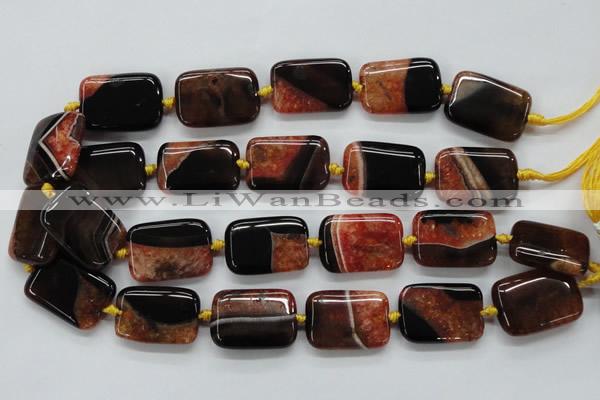 CAA486 15.5 inches 20*30mm rectangle agate druzy geode beads