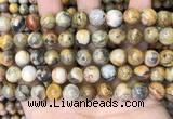 CAA4936 15.5 inches 10mm round yellow crazy lace agate beads wholesale