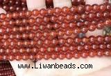 CAA4947 15.5 inches 6mm round red agate beads wholesale