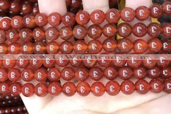 CAA4948 15.5 inches 8mm round red agate beads wholesale