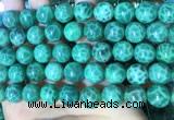 CAA5024 15.5 inches 12mm round green dragon veins agate beads